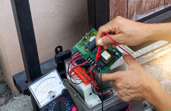 Automatic gate repairs using a multimeter on a gate control board – expert automatic gate servicing by Auto Gate Guys Perth Automatic gate repairs using a multimeter on a gate control board – expert automatic gate servicing by Auto Gate Guys Perth