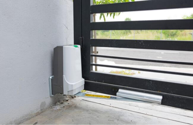 Automatic sliding gate powered by electric gate motor installed by Auto Gate Guys Perth for secure and convenient property access.